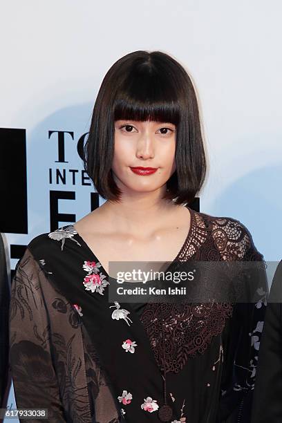 Actress Ai Hashimoto attends the Tokyo International Film Festival 2016 Opening Ceremony at Roppongi Hills on October 25, 2016 in Tokyo, Japan.