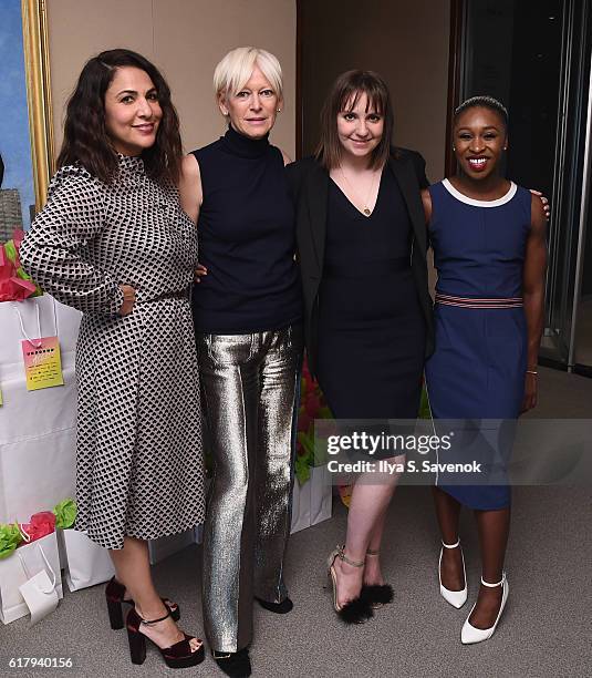 Jenni Konner, Joanna Coles, Lena Dunham, and Cynthia Erivo attends Hearst MagFront 2016 at Hearst Tower on October 25, 2016 in New York City.