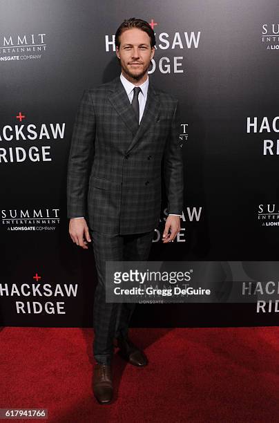 Actor Luke Bracey arrives at the screening of Summit Entertainment's "Hacksaw Ridge" at Samuel Goldwyn Theater on October 24, 2016 in Beverly Hills,...