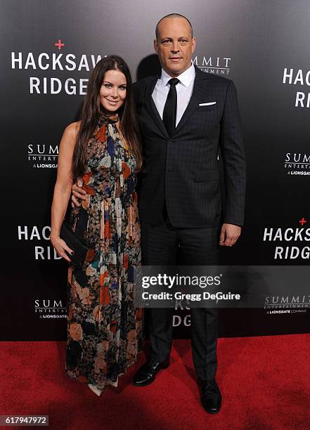 Actor Vince Vaughn and wife Kyla Weber arrive at the screening of Summit Entertainment's "Hacksaw Ridge" at Samuel Goldwyn Theater on October 24,...