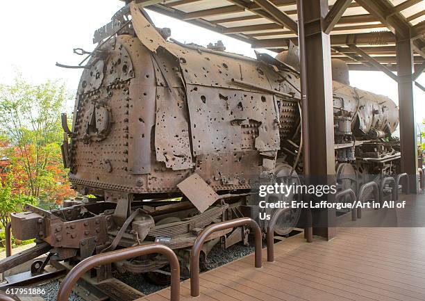 Rusty train at imjingak on the high security border between south and north korea, sudogwon, paju, South Korea on May 31, 2016 in Paju, South Korea.