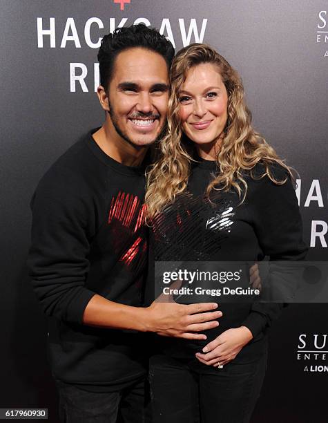 Carlos Pena Jr. And Alexa Vega arrive at the screening of Summit Entertainment's "Hacksaw Ridge" at Samuel Goldwyn Theater on October 24, 2016 in...