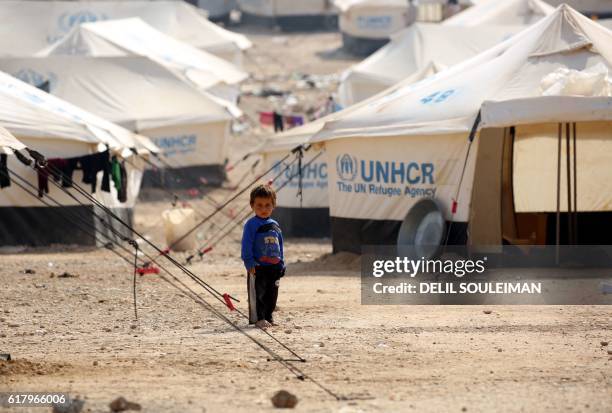 An Iraqi refugee who fled Mosul, the last major Iraqi city under the control of the Islamic State group, due to the Iraqi government forces offensive...