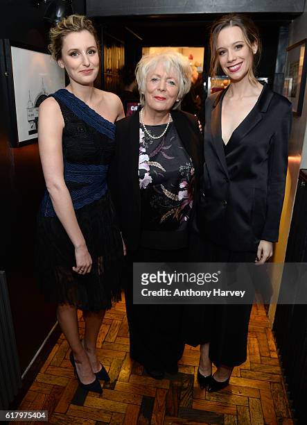 Laura Carmichael, Alison Steadman and Chloe Pirrie attend the photocall for the "Burn Burn Burn" gala screening at Screen on the Green on October 25,...
