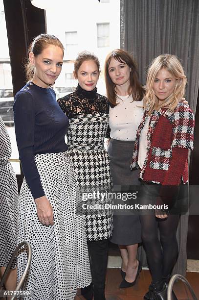 Actresses Katie Holmes, Ruth Wilson, Emily Mortimer, and Sienna Miller attend Through Her Lens: The Tribeca CHANEL Women's Filmmaker Program Luncheon...