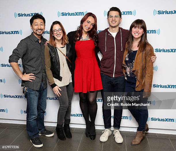 Takuma Anzai, Jordyn Smith, Nikki Pope, Tony Greco and Tara Minogue visit at SiriusXM Studio on October 25, 2016 in New York City.
