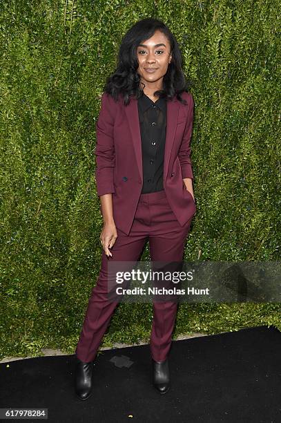 Filmmaker A.V. Rockwell attends Through Her Lens: The Tribeca CHANEL Women's Filmmaker Program Luncheon at Locanda Verde on October 25, 2016 in New...