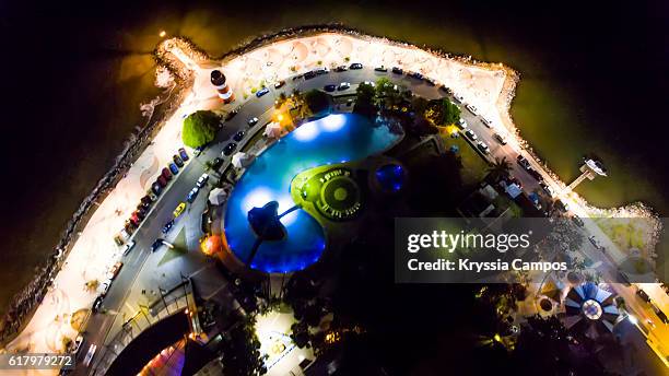 directly above puntarenas lighthouse at the "paseo de los turistas" - puntarenas stock pictures, royalty-free photos & images