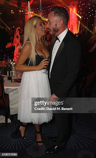 Nicola McLean and James Jordan attend 'An Evening With The Stars' charity gala in aid of Save The Children at The Grosvenor House Hotel on October...