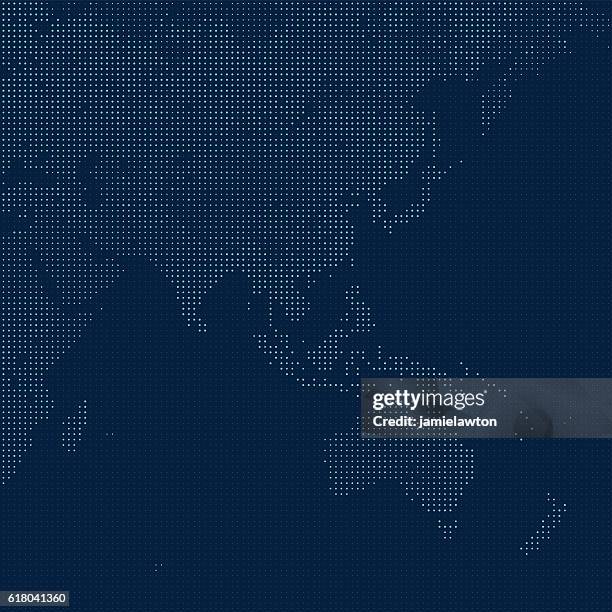 world map of dots - japan australia stock illustrations