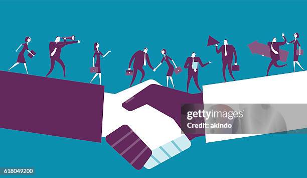 shake hand - partnership stock illustrations