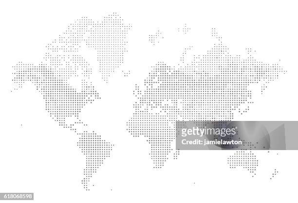 illustrazioni stock, clip art, cartoni animati e icone di tendenza di mappa mondiale dei punti - affari internazionali