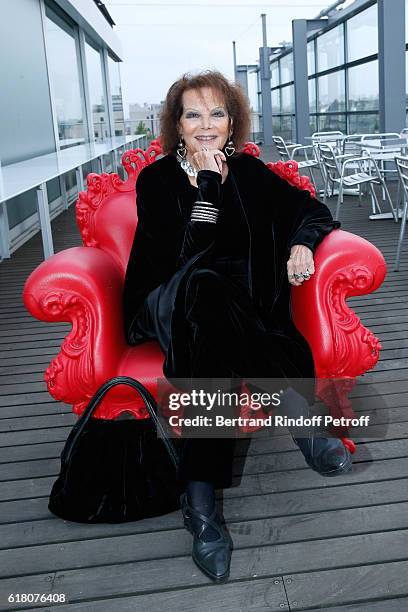 Actress Claudia Cardinale attends the Japenese Artist Takeshi Kitano receives the French Legion of Honor By Jack Lang at Fondation Cartier on October...