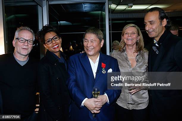 General Delegate of the Cannes Film Festival Thierry Fremaux, Journalist Audrey Pulvar, Japenese Artist Takeshi Kitano, Composer Alexandre Desplat...