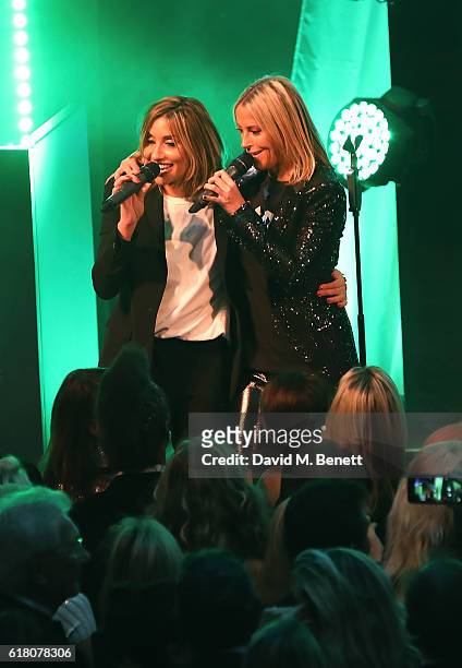 Melanie Blatt and Nicole Appleton from All Saints attend 'An Evening With The Stars' charity gala in aid of Save The Children at The Grosvenor House...