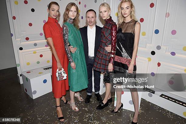 Daphne Groeneveld, Julie Hoomans, Peter Philips, Jessie Bloemendaal, and Maartje Verhoef attend Dior Beauty celebrates The Art of Color with Peter...