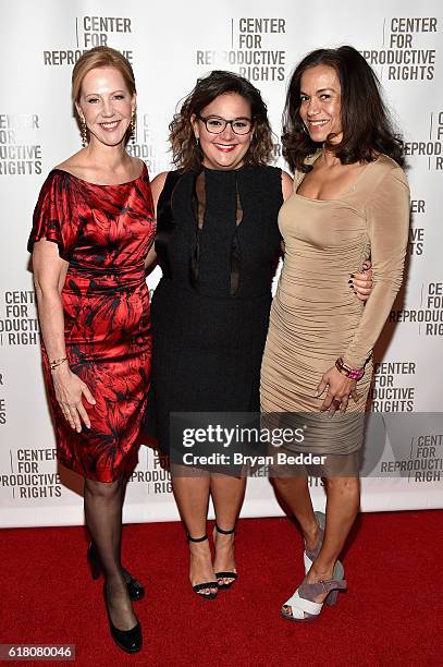 Nancy Northup, Julie Chaiken and Anita Motwani attend The Center for Reproductive Rights 2016 Gala at the Jazz at Lincoln Center on October 25, 2016...