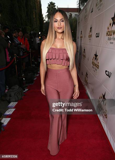 Singer Pia Toscano attends the Hollywood Walk of Fame Honors at Taglyan Complex on October 25, 2016 in Los Angeles, California.