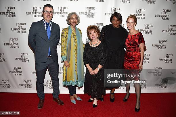 John Oliver, Kavita Ramdas, Isabel Allende, Dawn Porter and Nancy Northup attend The Center for Reproductive Rights 2016 Gala at the Jazz at Lincoln...