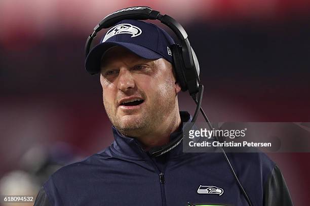 Speical teams coordinator Brian Schneider of the Seattle Seahawks during the NFL game against the Arizona Cardinals at the University of Phoenix...