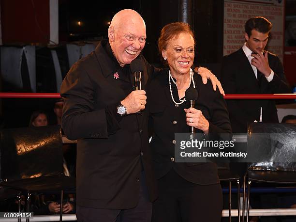 Of TAG Heuer Jean-Claude Biver and Lonnie Ali attend the Muhammad Ali tribute event at Gleason's Gym on October 25, 2016 in New York City.