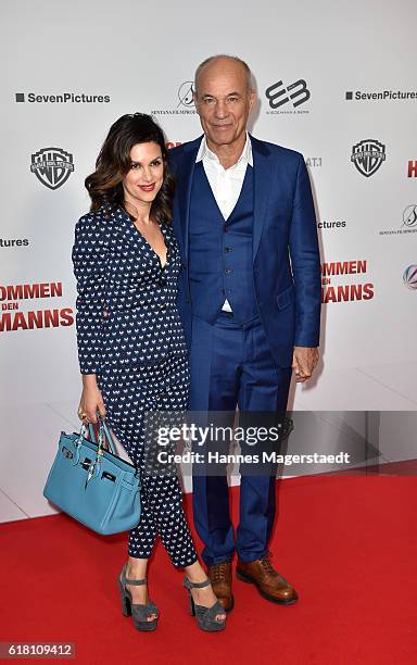 Heiner Lauterbach and his wife Viktoria Lauterbach during the 'Willkommen bei den Hartmanns' premiere at Mathaeser Filmpalast on October 25, 2016 in...