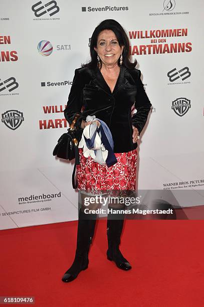 Regine Sixt during the 'Willkommen bei den Hartmanns' premiere at Mathaeser Filmpalast on October 25, 2016 in Munich, Germany.