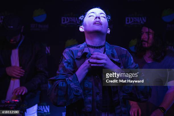 Singer Bishop Briggs performs during an EndSession hosted by 107.7 The End in studio on October 25, 2016 in Seattle, Washington.