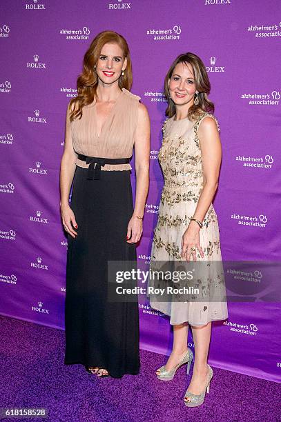 Actress Sarah Rafferty and Karyn Kornfeld attend the 33rd Annual Alzheimer's Association Rita Hayworth Gala at Cipriani 42nd Street on October 25,...