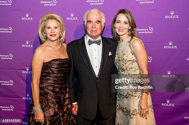 Louise Kornfeld, Stephen Kornfeld and Karyn Kornfeld attend the 33rd Annual Alzheimer's Association Rita Hayworth Gala at Cipriani 42nd Street on...