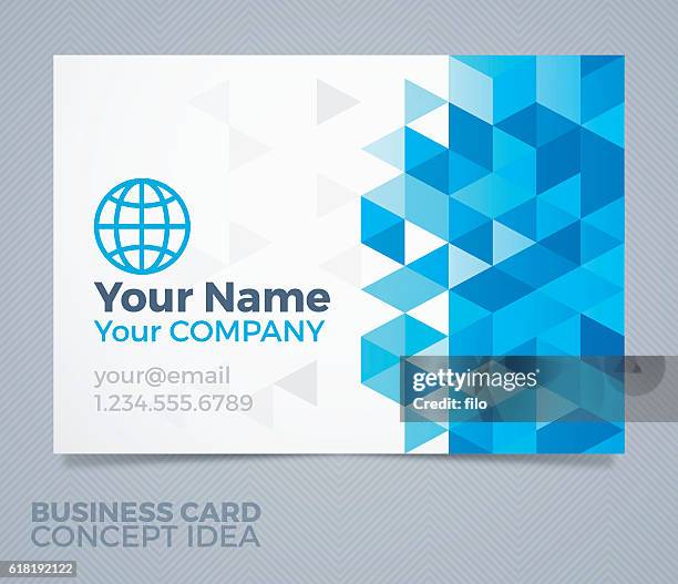 triangle abstract business card - branding identity stock illustrations