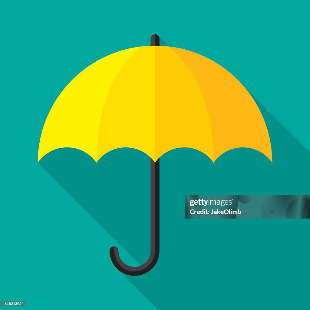 Icona ombrello piatta