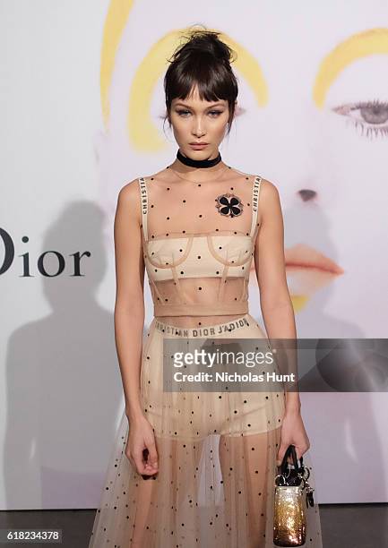 Model Bella Hadid attends Dior Beauty celebrates The Art of Color with Peter Philips on October 25, 2016 in New York City.