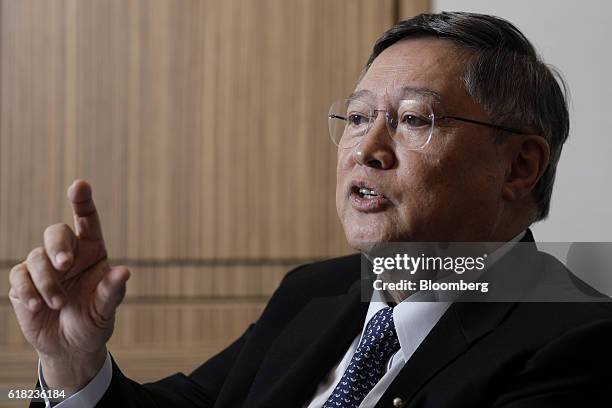 Carlos Dominguez, the Philippines' secretary of finance, speaks during an interview in Tokyo, Japan, on Wednesday, Oct. 26, 2016. Dominguez says he...