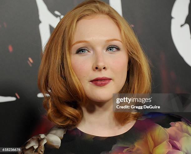 Actress Molly Quinn arrives at the screening of Sony Pictures Releasing's "Inferno" at DGA Theater on October 25, 2016 in Los Angeles, California.