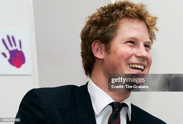 Portrait of Prince Harry happy and laughing as he attends the WellChild Children Health Awards ceremony. The WellChild awards celebrate the...