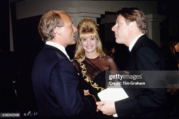 Couple Ivana Trump with Ricardo Mazuchelli at Charity Gala