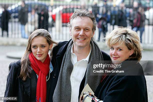 Actor Anthony Head joins other celebrities at Westminster Abbey with his wife and daughter for the Woman's Own 'Children of Courage Awards.