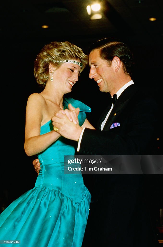 Princess Diana and Prince Charles Dancing
