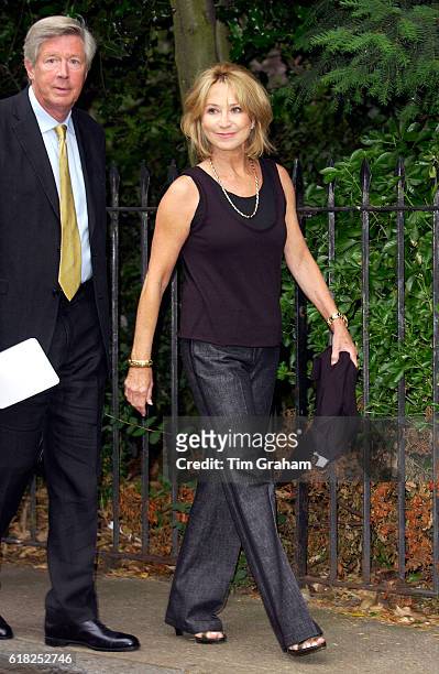Actress Felicity Kendal joins other celebrities for a party in Carlyle Square in fashionable Chelsea.