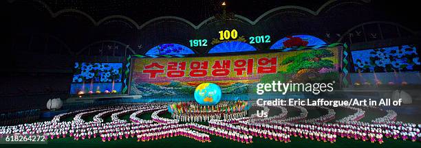 Arirang mass game in may day stadium, pyongyang, North Korea on September 6, 2012 in Pyongyang, North Korea.