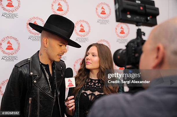 Jesse Uecke and Joy Uecke of Mexican pop duo, Jesse & Joy, attend the Latin GRAMMY Acoustic Sessions in Miami Beach on October 25, 2016 in Miami,...