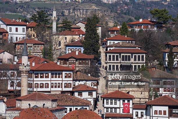general view of safranbolu town in the black sea - safranbolu turkey stock pictures, royalty-free photos & images