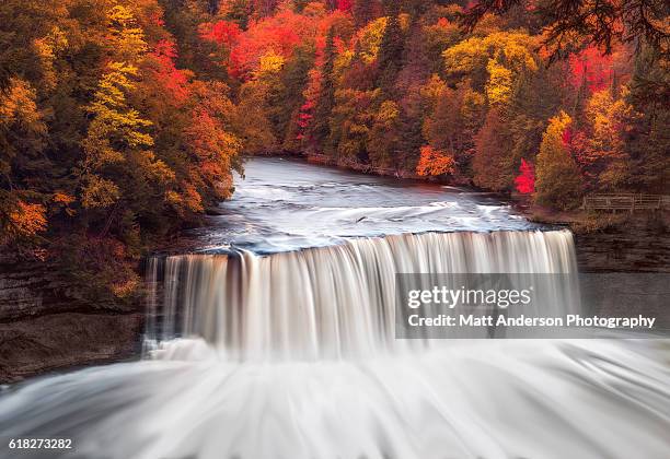 dream falls - tahquamenon falls state park - state park stock pictures, royalty-free photos & images