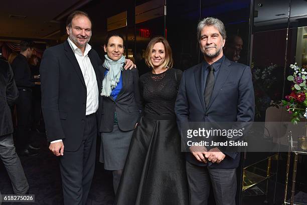 Nicolas Mirzayantz, Princess Alexandra of Greece, Claudia Melli and Prince Joao de Orleans attend the Exclusive 30th Anniversary Screening of David...