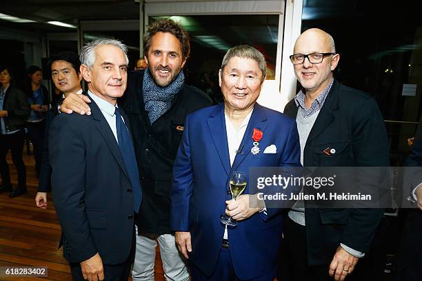 General Director of the Cartier Foundation, Herve Chandes, Executive Director of 'Tara Expeditions Foundation', Romain Trouble, artist Takeshi Kitano...
