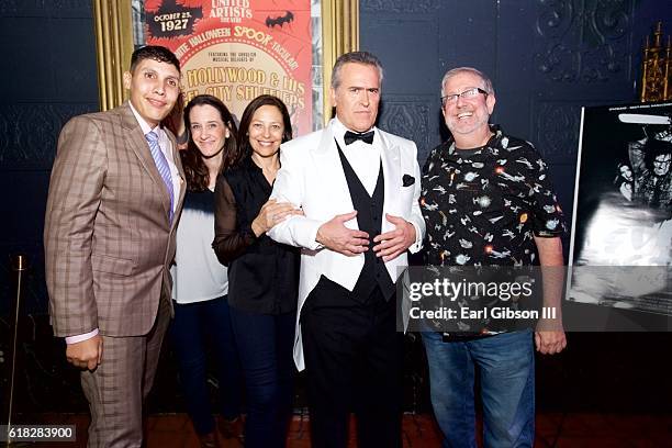 Jaime Robledo, Allison Abbate, Laura Engel, Bruce Campbell and Richard Kraft attend the Evil Dead In Concert / Live To Film: A Haloween Theatrical...