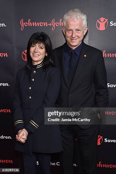 Writer and Broadcaster Emma Freud and Writer, Campaigner and Red Nose Day Co-Founder and Advocate Award Recipient Richard Curtis attend the 4th...