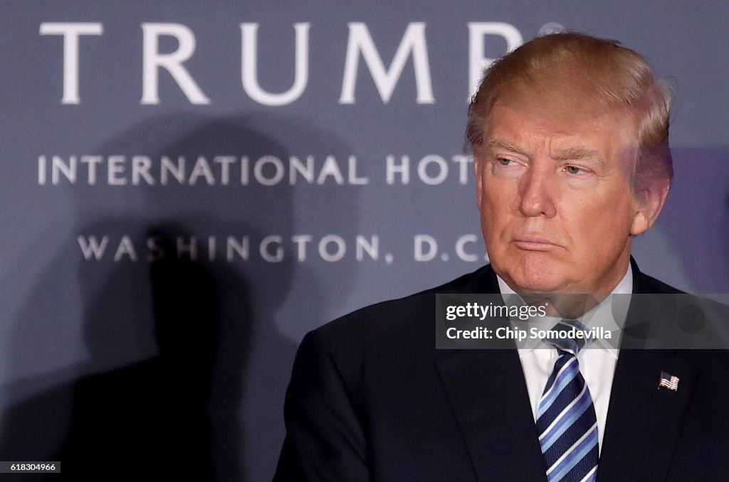 Donald Trump Holds Ribbon Cutting Ceremony For The Trump International Hotel In Washington, D.C.