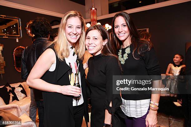 Ellie Rohen;Kim Fusaro;Seton Rossini at the Darcy Miller's "Celebrate Everything!" Launch at Jonathan Adler Showroom at Jonathan Adler Showroom on...